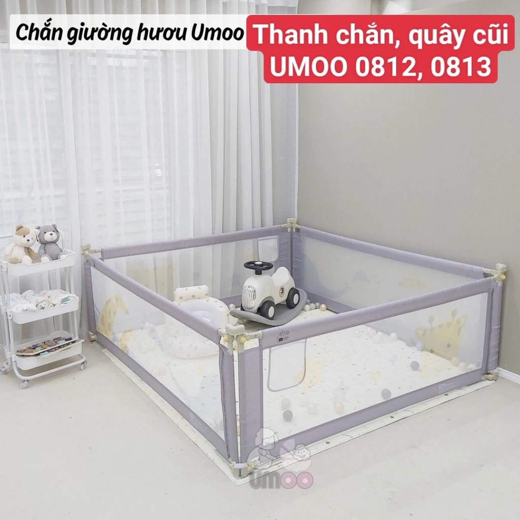 [HCM] Thanh Chắn Giường Hươu Umoo UM-0812 UM-0813 Bản Nâng Cấp Mới Nhất 2023, Chặn Giường Chống Ngã An Toàn Cho Bé