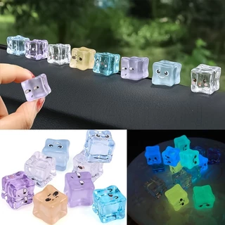 Phụ Kiện Trang Trí Xe Hơi Mini Bằng Resin Trong Suốt Hình Que Kem Dạ Quang Dễ Thương