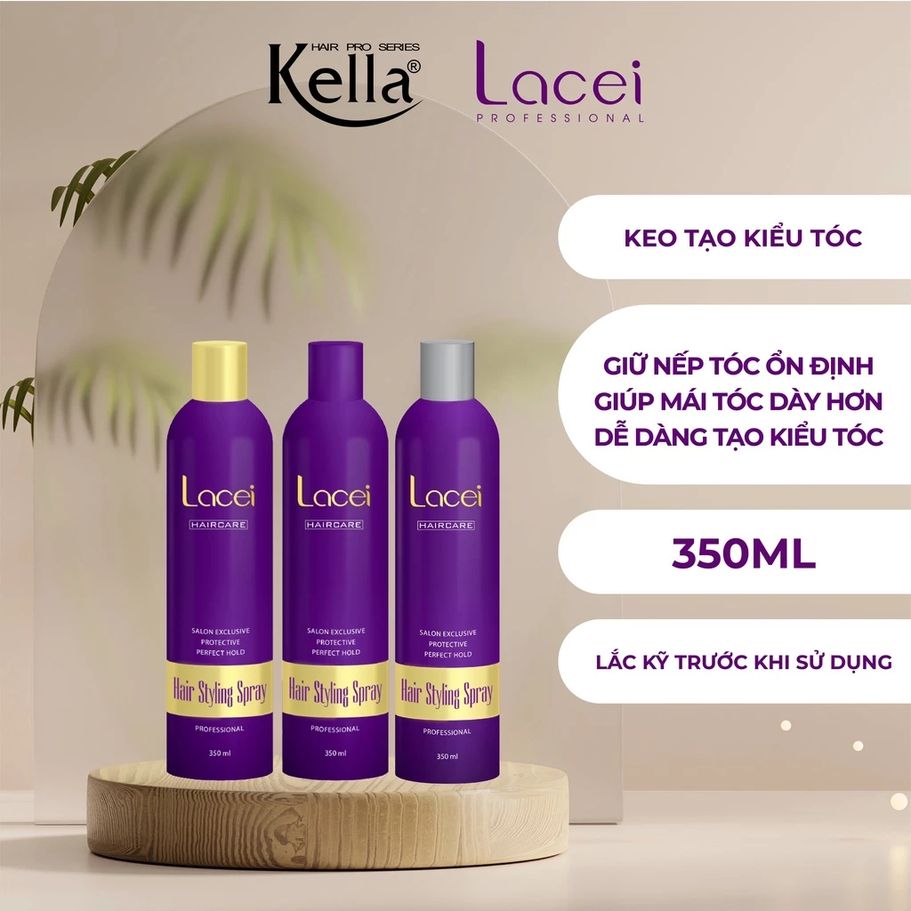 Keo Tạo Kiểu Tóc Lacei Màu Tím - Mùi Thơm - Tạo kiểu Tóc