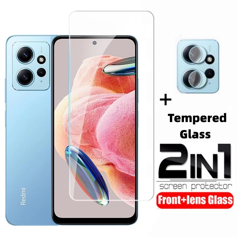 Kính Cường Lực 9H 2 Trong 1 Cho Xiaomi Redmi Note 12 Pro Plus 12Pro + Note12Pro Note12 4G 5G