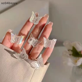 Set 10 Kẹp Tóc Hình Bướm Mini Bằng Nhựa Trong Suốt Thời Trang Cho Bé Gái xo94bsyyu