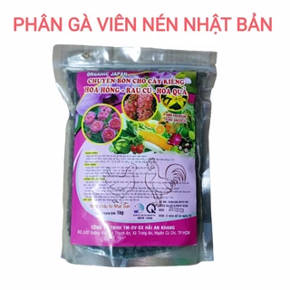 Phân gà hữu cơ Nhật Bản viên nén đã qua xử lý (1kg) dùng ngày cho mọi cây trồng