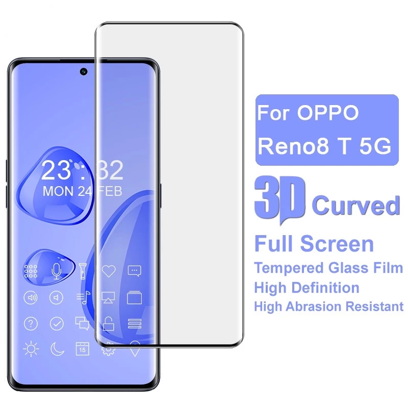Bảo vệ màn hình bằng kính cường lực cong full cover cho oppo find x x2 x3 x5 pro reno 8t 3 4 5 6 10 pro plus