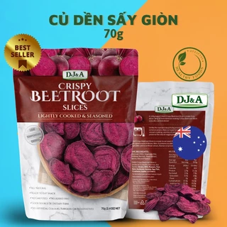 Củ dền sấy giòn DJ&A 70g - Tốt cho sức khỏe - Củ dền sấy ăn vặt văn phòng - Thay kẹo cho bé - Tốt cho mọi lứa tuổi