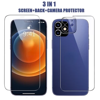 Phim Trước Và Phim Phía Sau Plus Ống Kính Phim Cường Lực 3 Trong 1 HD Cho IPhone 14 Pro Max 13 12 11 Pro Max XR XS 7 8 Plus