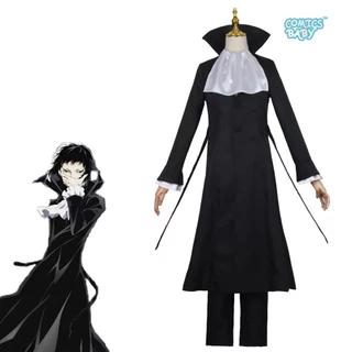 Anime Bungo Stray Dogs Nakahara Ryunosuke Akutagawa Cosplay Costume plus size Halloween Uniform Suit wig