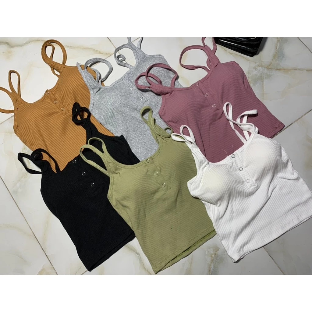 Áo 2 dây croptop có mút ngực dáng ôm xinh xắn dễ thương cho các nàng💥CÓ SIZE ĐẠI 💥