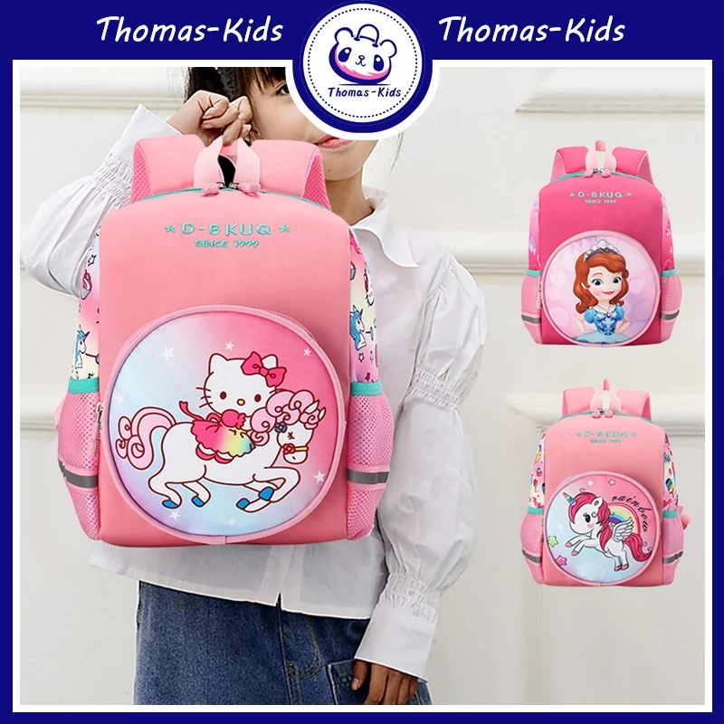 [THOMAS KIDS] Ba Lô Đi Học Cỡ Lớn In Họa Tiết Hoạt Hình Dễ Thương Cho Bé Gái 5-12 Tuổi