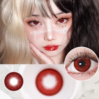 Phân Loại 2 Cái / 1 Cặp Cosplay Màu Kính Áp tròng Màu Anime Softlens Đỏ Ma Cà Rồng Học Sinh