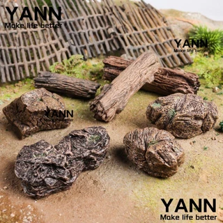 Yann1 đá thu nhỏ, mô hình cảnh gốc cây nhân tạo bằng nhựa, đồ chơi vườn cổ tích tự làm nhà búp bê đá cây gỗ bức tượng nhỏ phổ quát