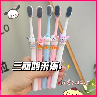 SANRIO Bàn Chải Đánh Răng Lông Mềm Hình Hello Kitty Cún Cinnamon Cho Người Lớn Học Sinh