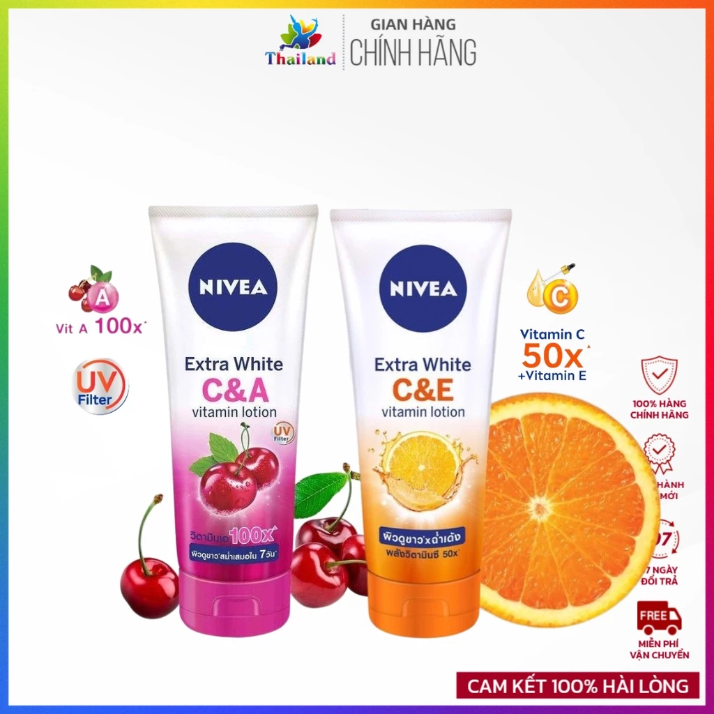 Tuýp 320ml Nivea Extra White C&E vıtamın Lotion Thái Lan