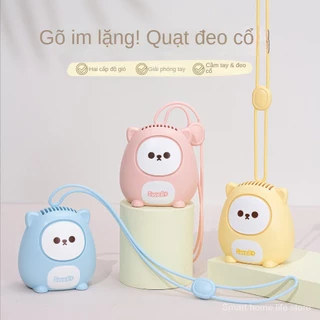 Quạt Đeo Cổ Mini Cầm Tay Kèm Sạc usb Tiện Dụng Cho Học Sinh