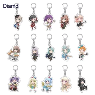 Móc Chìa Khóa Bằng Acrylic In Họa Tiết Hoạt Hình Bang Dream Dễ Thương