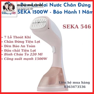 Bàn Là Hơi Nước Cầm Tay Chân Đứng SEKA 546 Công Suất 1500W - Bảo Hành 1 Năm