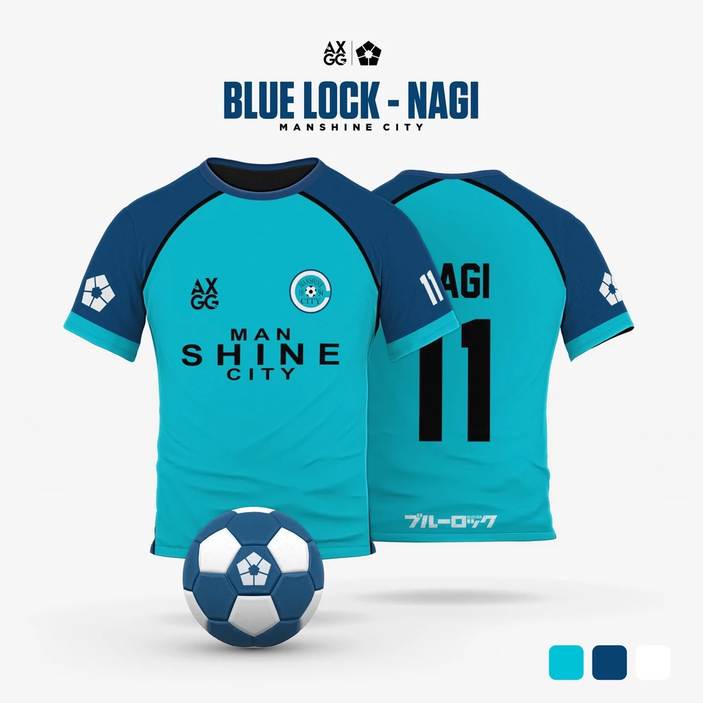 Áo Thun Unisex Họa Tiết Hoạt Hình Anime AXGG "Blue Lock - Manshine City - Nagi"