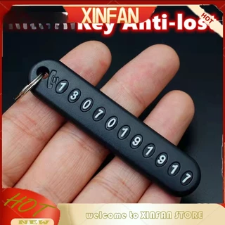 Xinfan số điện thoại thẻ chìa khóa anti-lost car keychain số điện thoại biển số vòng chìa khóa xe ô tô bị mất và tìm thấy phụ kiện móc chìa khóa