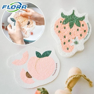 Miếng Bọt Biển Rửa Chén Bằng Cotton Và Gỗ Tiện Dụng Cho Nhà Bếp