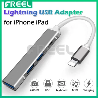Bộ Chia Cổng Sạc USB 3.0 HUB OTG 4 Trong 1 Cho iPhone 14 13 pro max 12 11 xs xr 8 7plus / iPad air