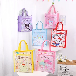 Kawaii Túi Vải canvas Đeo Vai Đi Mua Sắm In Hình sanrio Hoạt Hình Dễ Thương Làm Quà Tặng Cho Học Sinh