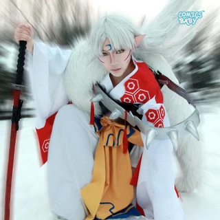 Japanese Anime InuYasha Sesshoumaru Cosplay Costume Full Suit For Adult Halloween Outfit Two-Dimensional