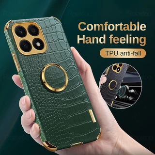 Ốp Điện Thoại Da Kèm Giá Đỡ Nhẫn Từ Tính Sang Trọng Cho Honor X8A Honor X8A 4G 6.7 "On HonorX8A