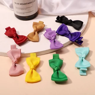 10 Chiếc 2.3 '' Chắc Chắn Grosgrain Ruy Băng Nơ Kẹp Tóc Cho Bé Gái Dễ Thương Mini Nơ Kẹp Tóc Barrettes Mũ Trẻ Em Phụ Kiện Tóc