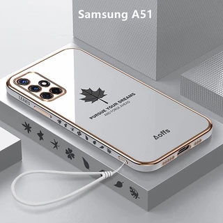 Ốp Lưng Samsung A51 Mềm Chống Sốc Họa Tiết Lá Phong Cho Ốp Điện Thoại Samsung Galaxy A51