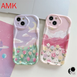 ốp lưng Ak Ốp Điện Thoại Họa Tiết Hoa Tím 3d Trong Suốt Chống Sốc Cho iphone 15 14 13 12 11 pro max xr xs x 8 7 6 6s plus STNYK