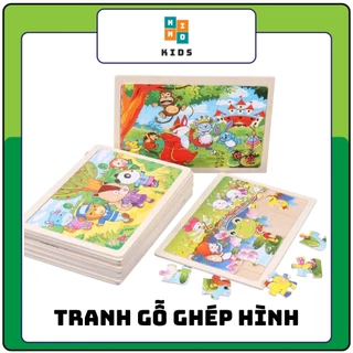 Đồ chơi bảng gỗ ghép hình, xếp hình cho bé 2 3 4 5 6 tuổi thông minh phát triển trí tuệ