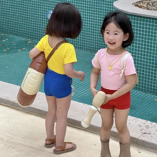 Bộ Đồ Bơi 2 Mảnh Màu Sắc Tươi Sáng Phong Cách Hàn Quốc Thời Trang Mùa Hè Cho Bé Gái