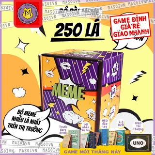 Bộ bài MEME 250 lá Quẩy Lên Nào Bạn Êi, bộ boardgame để chơi giải trí với bạn bè