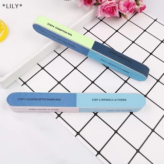 Lily 1 cái giũa móng tay in sáng tạo cát chà nhám giũa đánh bóng sáu mặt dụng cụ làm móng uuu