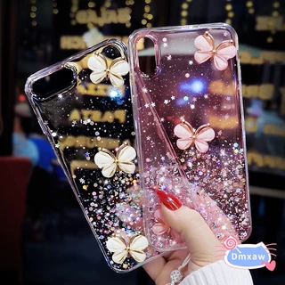 Ốp Điện Thoại Hình Bướm 3D Lấp Lánh Cho iPhone 11 Pro Max Xs Max XR X 8 7 6 6s Plus SE 2020