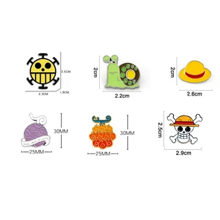 1 Huy Hiệu Cài Áo Hình Nhân Vật Monkey D Luffy Trafalgar Law Trong Phim Hoạt Hình ONE PIECE