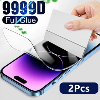 2 Miếng Dán Hydrogel Mềm Trong Suốt Bảo Vệ Màn Hình Cho iPhone 14 15 13 12 11 Pro Max / 14 15 Plus