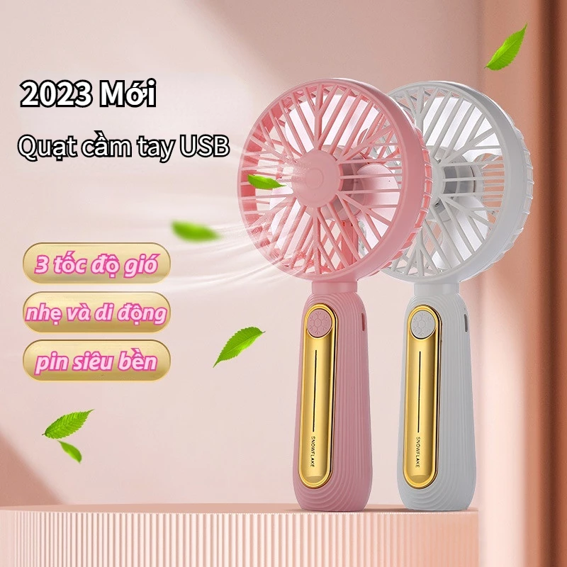 [Giảm ngay 3K]Quạt mini cầm tay mẫu mới 2024, 3 nấc điều chỉnh tốc độ gió-pin bền và hình thức đẹp