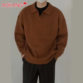 Áo sweater Dệt Kim Tay Dài Dáng Rộng Phong Cách Hàn Quốc Thời Trang Mùa Đông Hàng Mới 2023 Dành Cho Bạn Nam