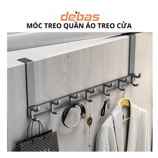 Móc treo quần áo gắn sau cửa đa năng chất liệu nhôm không gỉ không DEBAS MA216-6