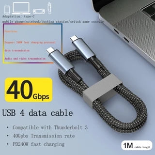 Cáp loại c sang loại c truyền dữ liệu 40gbps 8k 60hz màn hình nylon bện usb4 240w sạc nhanh cáp usb c thunderbolt4 cho máy tính xách tay pc điện thoại di động máy tính bảng