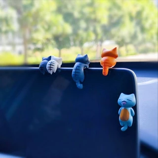 Back Shadow Meow Car Decoration Screen Decoration Cute Cartoon Car Supplies Doll Car Interior Dashboard boYA