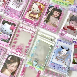 20 Chiếc Sanrio Long Lanh Thẻ Tay 3 Inch Photocard Bảo Vệ Trong Suốt Thẻ Phim
