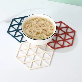 Nhà bếp sáng tạo silicone cách nhiệt miếng đệm sọc dày bàn ăn nồi bát miếng đệm đĩa chống nóng miếng đệm chống nóng đĩa đệm đĩa đệm cốc