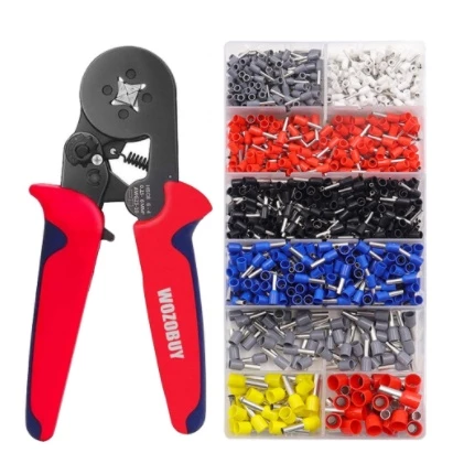 [SALE MẠNH]  Kìm bấm cos vuông HSC8 6-4A tự điều chỉnh kèm 1200 đầu cos đủ loại cos ống tròn cos pin