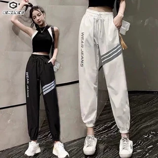 Quần sweatpants ENLEE dáng rộng phong cách Hàn Quốc thời trang thể thao dành cho nữ