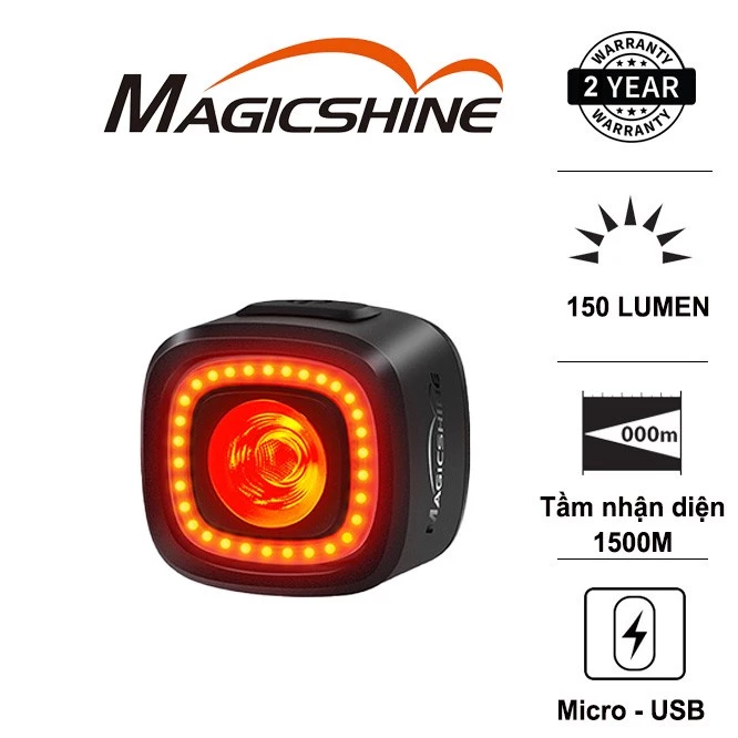 [BẢO HÀNH 2 NĂM 1 ĐỔI 1] Đèn hậu xe đạp MAGICSHINE SEEMEE 150 TL V2.0 độ sáng 150 lumen tầm nhận diện 1.500m
