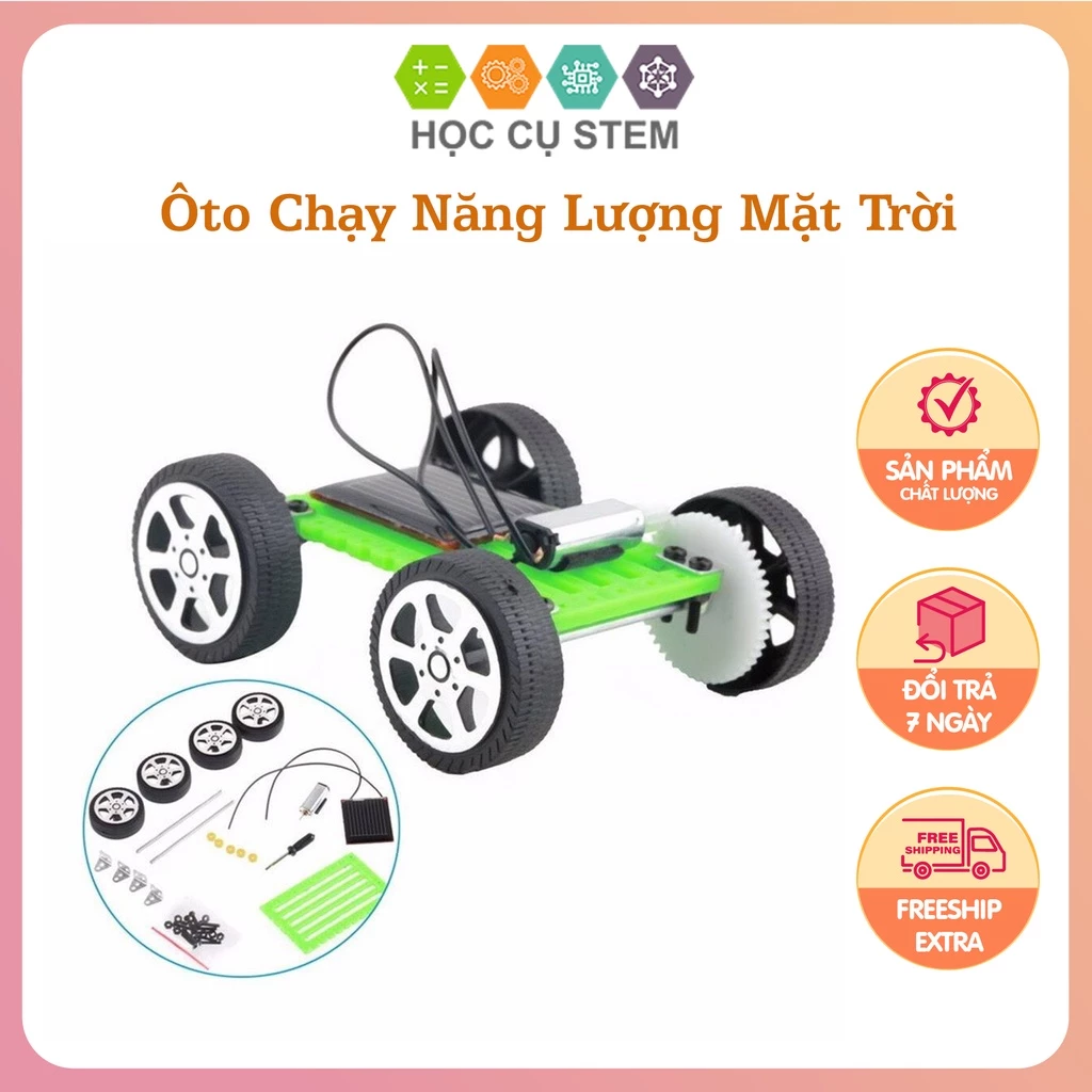 Đồ Chơi Xe Ôtô Sử Dụng Đông Cơ Bằng Pin Năng Lượng Mặt Trời Diy Mô Hình Stem