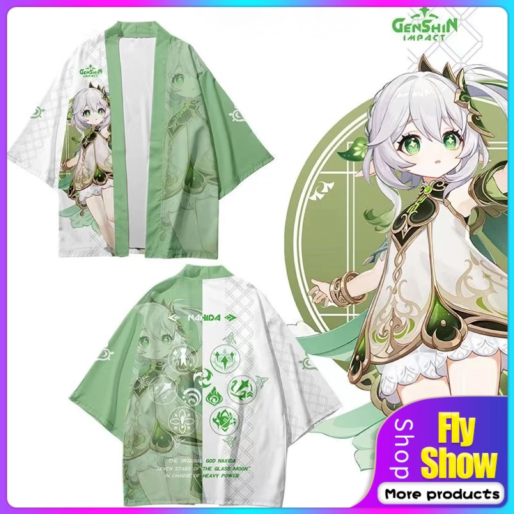 Áo Khoác Kimono Hóa Trang Nhân Vật Haori Yukata Trong Game Genshin Va Chạm Nahida Nhật Bản Cho Nam Và Nữ