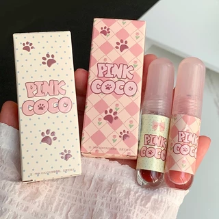 Pinkcoco son bóng ống tròn dễ thương matte water proof lasting nature lipstick