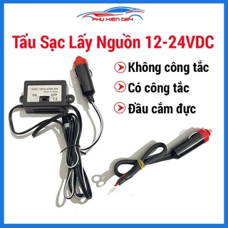 Tẩu sạc lấy nguồn ô tô 12-24VDC jack đực có công tắc/không có công tắc